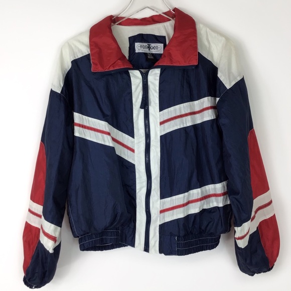 Vtg 90s windbreaker track jacket Forteza color M - Picture 4 of 6